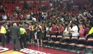 Shoni & Jude signing autographs post WNIT game