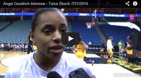 Angel Goodrich Interview – Tulsa Shock 7/31/2014