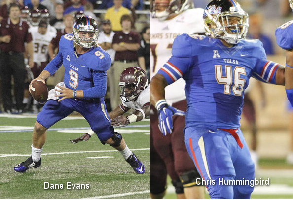 Tulsa Falls Short Against Texas State in 3OT; Evans (Wichita Tribe) with 2 TD’s and Hummingbird (Kiowa Tribe) with 6 Tackles