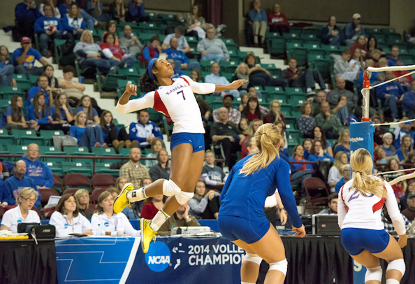 Arkansas-Little Rock Upsets No.16 Kansas Volleyball In Capital City; Tiana Dockery (Navajo) Finishes with 14 Kills for Jayhawks