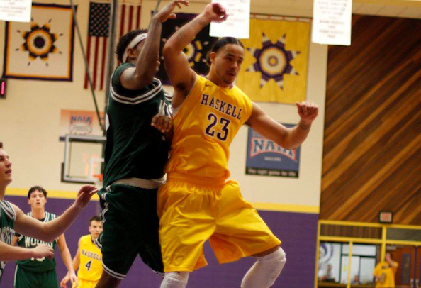 Haskell Men Fall Short at Home Against Waldorf; Randy July (Creek) Finishes with 20 Points for the Indians
