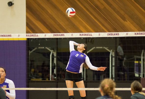Haskell Volleyball Outlast York College ; Aspen Sheperd (Navajo) Leads with 23 Kills