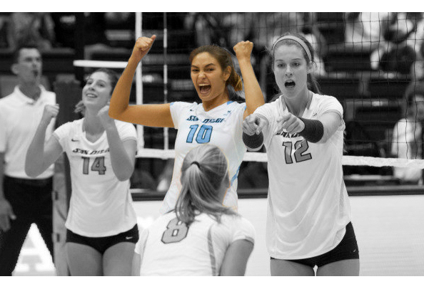 Lauren Schad (Cheyenne River Sioux) has 10 Kills for Toreros as USD downs the Zags in four sets