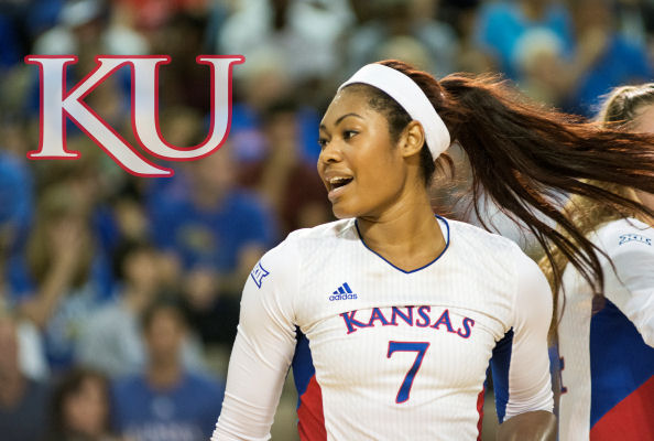 Tiana Dockery (Navajo) Posts 10 Kills as No. 12 Kansas Moves to 15-0, Defeats West Virginia