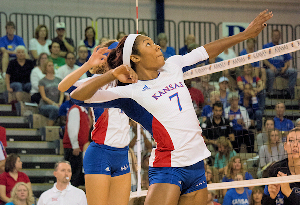 Tiana Dockery (Navajo) has 13 Kills as Kansas Wins 3rd Straight Non-Conference Tournament Title