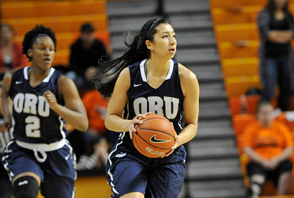 Ashley Beatty (Caddo/Lakota) Scores 8 Points for ORU who Drop 77-69 Decision at EMU