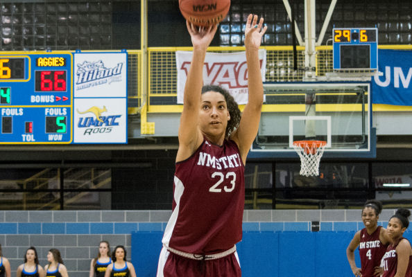 Abby Scott (Warm Springs Tribe) Makes Big Free-Throws for Aggies who Weather Charge From ‘Roos In Win