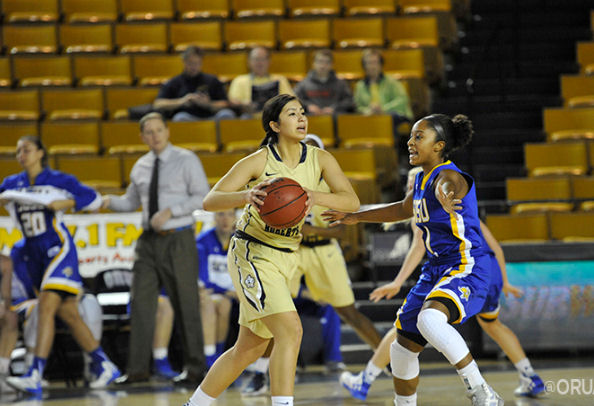 Cold Shooting Ends ORU Streak in 68-50 Loss to South Dakota State; Ashley Beatty (Caddo/Lakota) has 9 Points for Eagles
