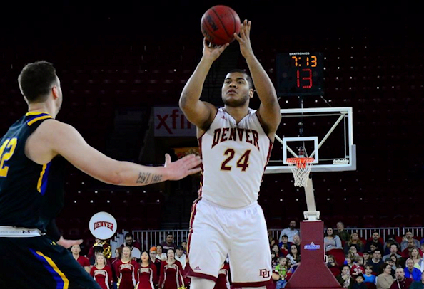 Christian Mackey (Navajo) Pulls Down Team-High 6 Rebounds, adds 8 Points for Denver Pioneers who fall to Navy, 79-71