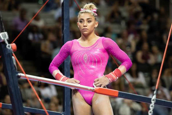 Ashton Locklear (Lumbee Tribe) making strong case for spot on Olympic Team in uneven bars event