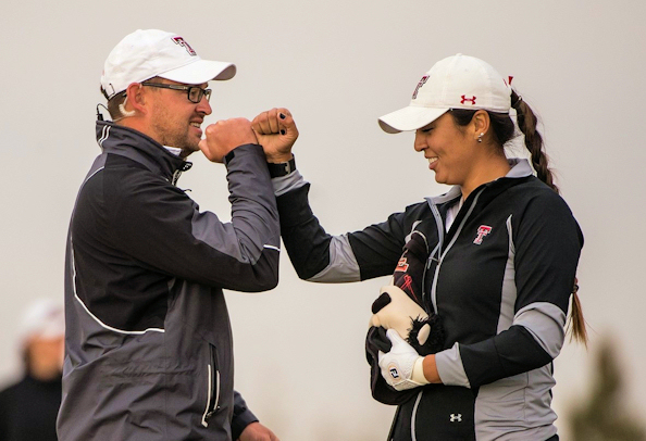 Gabby Barker (Shoshone/Paiute) leads the Lady Raiders during opening round at Trinity Forest Invitational