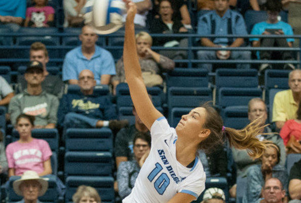 Lauren Schad (Cheyenne River Sioux) has 9 Kills as USD cruises to a 3-set sweep over cross-town rival, SDSU