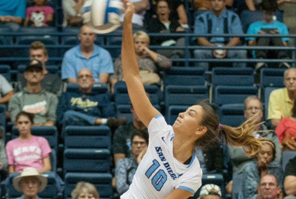 Lauren Schad (Cheyenne River Sioux) had 13 Kills and three blocks as USD Toreros Tame LMU Lions, 3-1