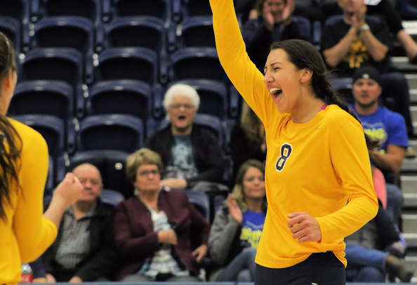 Ashlynn Ward (Standing Rock Sioux) finished with a match-high 20 kills for MSUB in 3-1 loss to CWU Wildcats