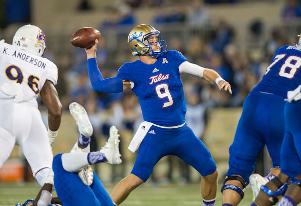 Dane Evans (Wichita Tribe) passes for 274 yards and three TDs as Tulsa Claims 45-24 Win over East Carolina