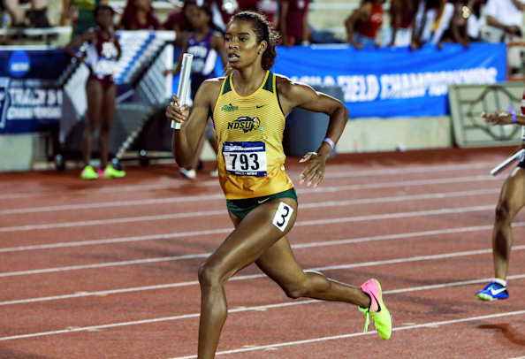 Alexis Woods (MHA Nation) and NDSU Bison 4×400 Relay Team Qualify for NCAA Championships in Eugene, Oregon