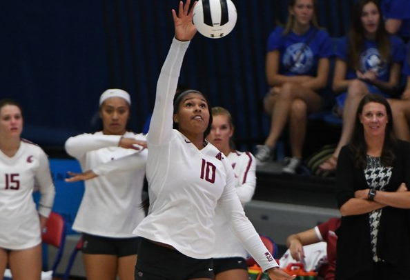 Washington State’s Taylor Mims (Crow Tribe) led the Cougs with 15 kills in win over Tennessee State Friday morning