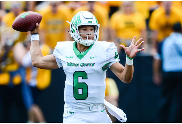 Mason Fine (Cherokee) Throws for 167 Yards against Iowa Hawkeyes but North Texas Can’t Finish Upset Bid