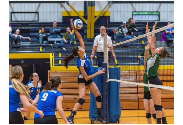 Rose Tecumseh (Navajo/PBPN) Had a Team High 12 Kills for Kellogg Community College as Bruins fall to conference opponent Grand Rapids CC