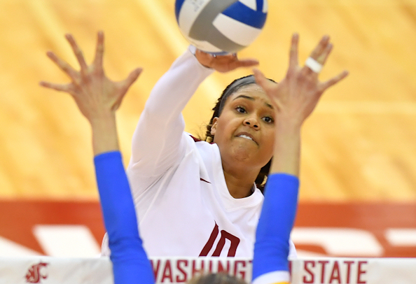 Taylor Mims (Crow Tribe) had a match-high 21 kills as WSU Volleyball Upsets No. 13 UCLA 3-2 in Pullman