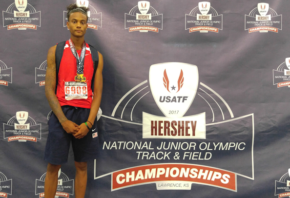 USATF Hershey Junior Olympic triple gold medalist Jakobé Ford (Blackfeet/Sioux) has been named the 2017 USATF Youth Athlete of the Year