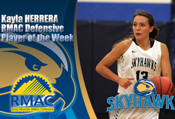 Fort Lewis College sophomore guard Kayla Herrera (Chippewa) has been named the Rocky Mountain Athletic Conference Defensive Player of the Week