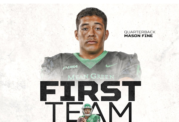 North Texas Sophomore QB Mason Fine Named to First Team All-Conference USA