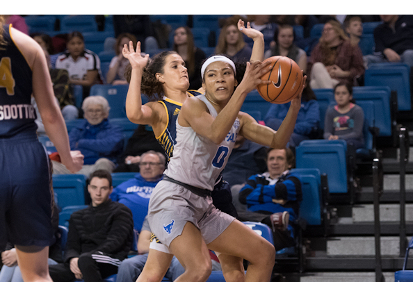 Summer Hemphill (Seneca) netted 14 points, six rebounds and five steals in Buffalo’s win over the Canisius Golden Griffins