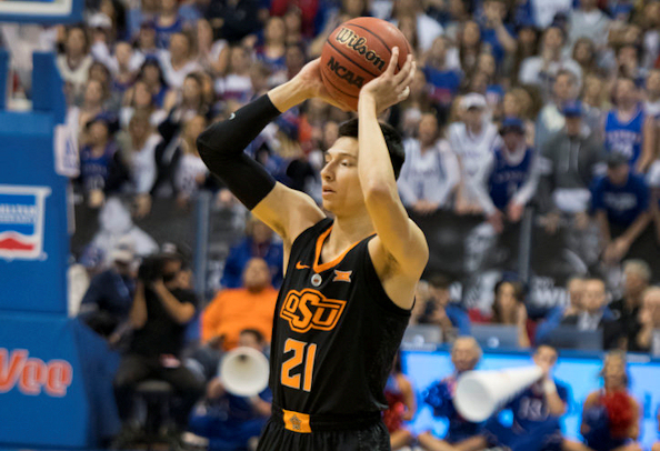 Lindy Waters III (Kiowa/Cherokee) reaches double digit scoring for 4th straight game as OSU Cowboys Upsets No. 7 Kansas in Allen Fieldhouse