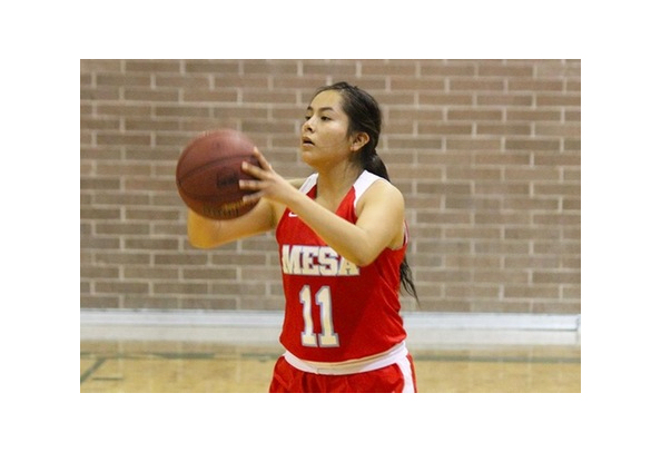 Cheyanne Begay (Navajo) led Mesa scorer’s with 16 points while Lynnae Mitchell (Navajo) add 15 points in Blowout win at Tohono O’odham CC, 80-37