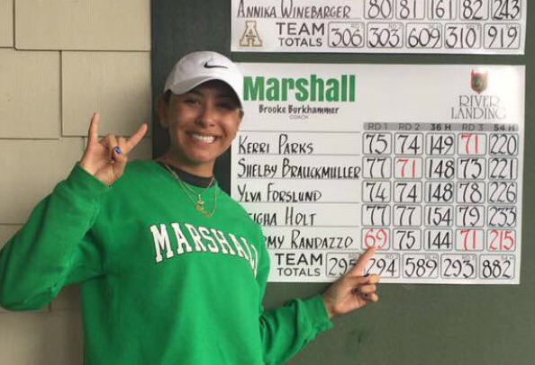 Freshman Stormy Randazzo (Creek/Seminole) led the Marshall women’s golf team to fifth place at the River Landing Classic