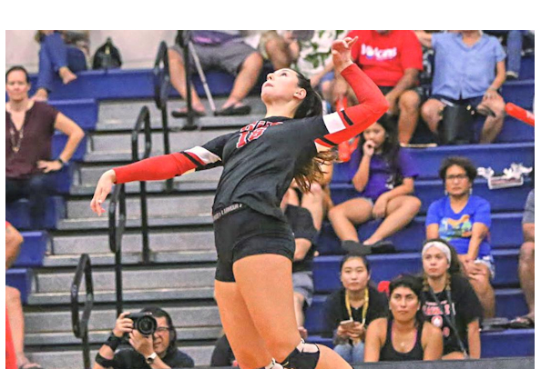 University of Hawai`i Hilo Freshman Alexandria Parisian (Chippewa/Cree) led the way with 12 kills as the Vulcans sweep Concordia