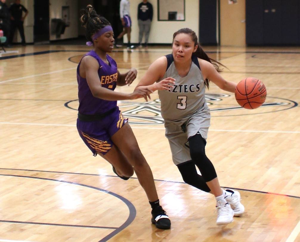 Pima CC Sophomore Jacqulynn Nakai (Navajo) scored a game-high 34 points in 105-95 Win over Phoenix College