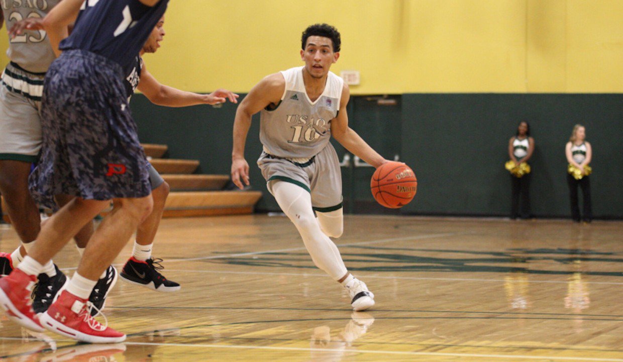 USAO Freshman Stephon Hall Mvskoke Creek) dropped a game-high 24 points against the No. 14 team in the nation