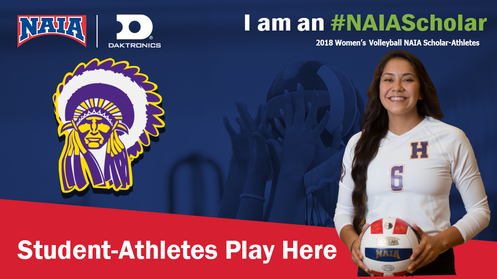 Haskell Indian Nations University’s Alliyah Richards (Oglala/Ute) named a 2018 Daktronics-NAIA Scholar-Athlete for Volleyball