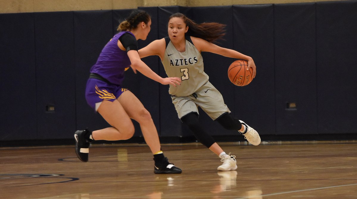 Sophomore guard Jacqulynn Nakai (Navajo) became the first Pima women’s basketball player to be named ACCAC Player of the Year for both Divisions