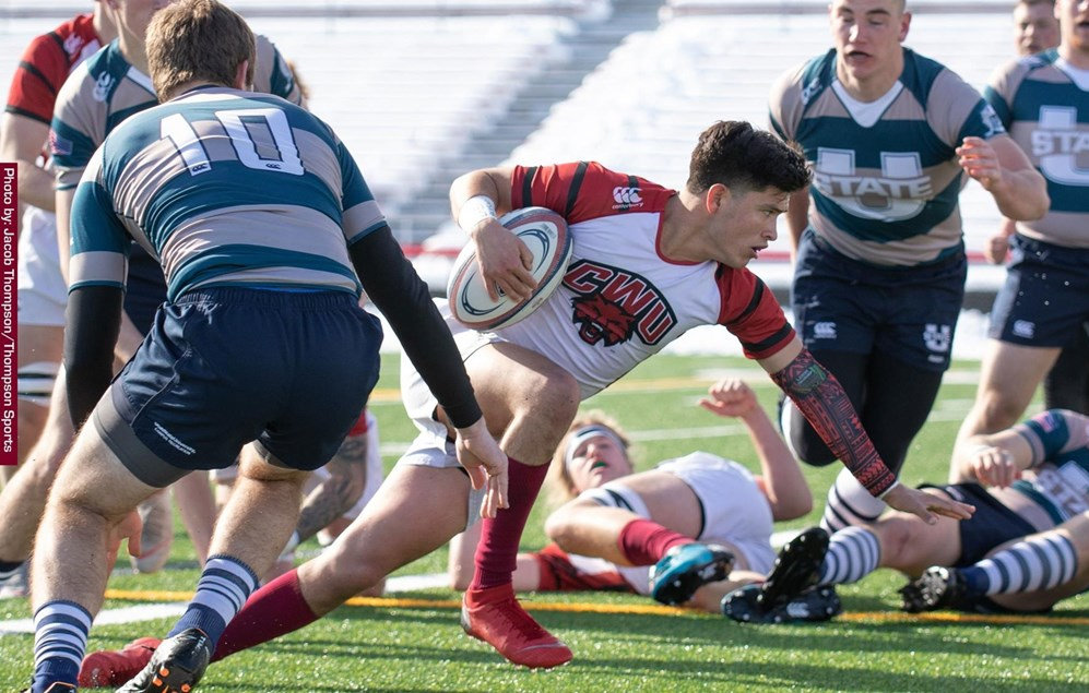 Kawika Macy (Navajo) has 3 Try’s for 15 points in Central Washington’s 113-0 Win over Utah State