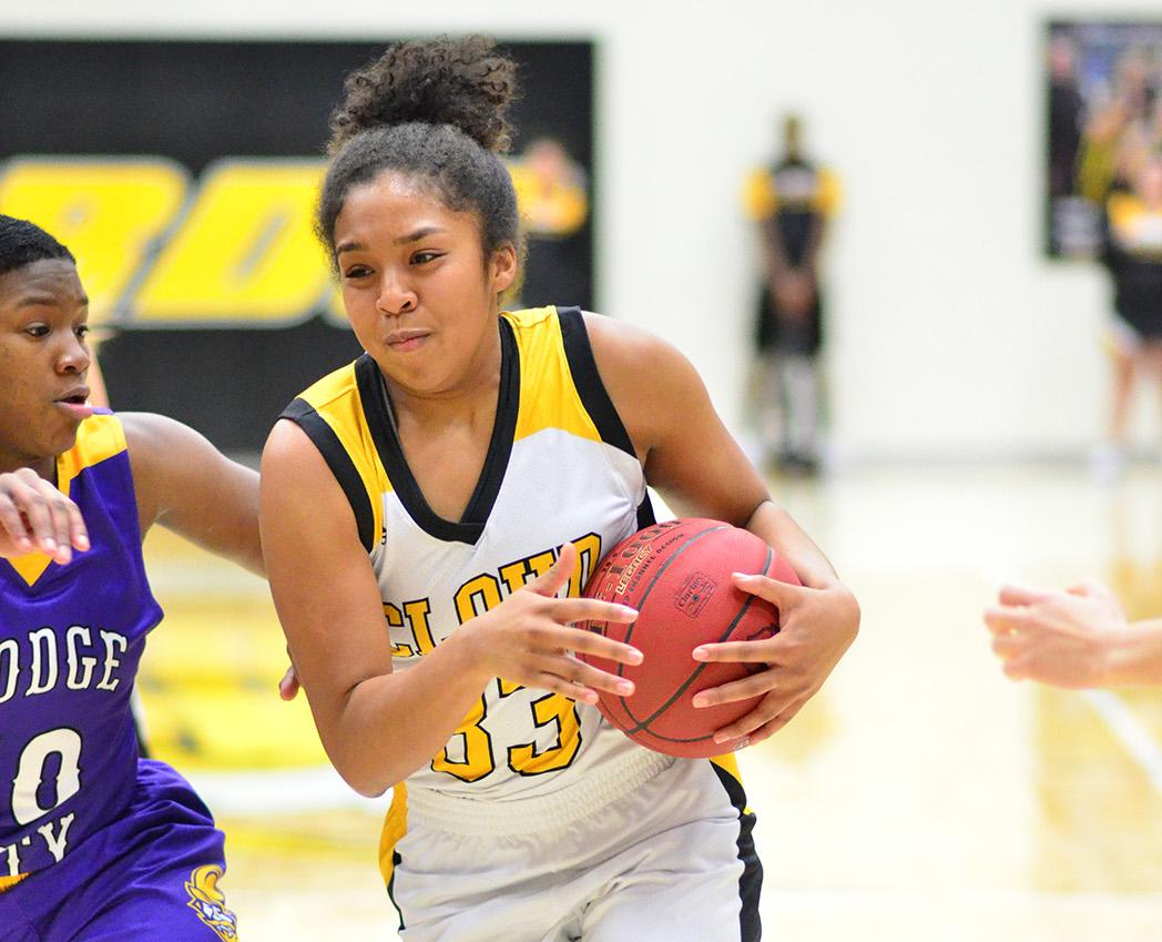 Cloud County redshirt freshman Kamryn Collins (Navajo) posted her first career double-double with 18 points and 10 rebounds in win over Dodge City