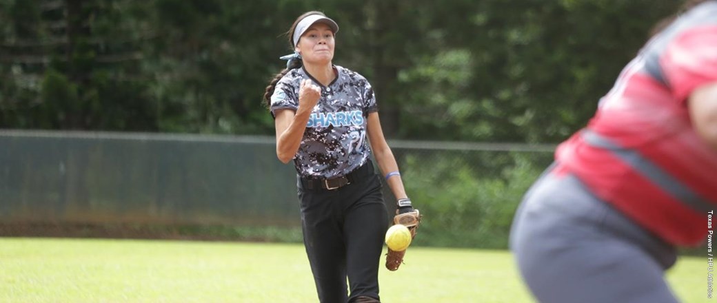 Jordan Curry (Navajo) threw her last game at Hawai’i Pacific University, allowing three runs (only one earned) on five hits