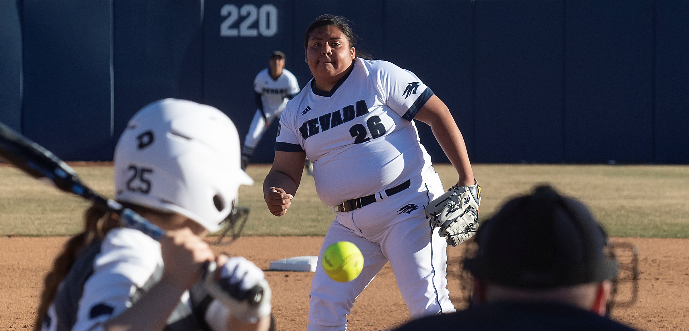 Kali Sargent (Washoe Tribe) completed her third complete game shutout of the year as Nevada took down UNLV, 8-0 in five innings