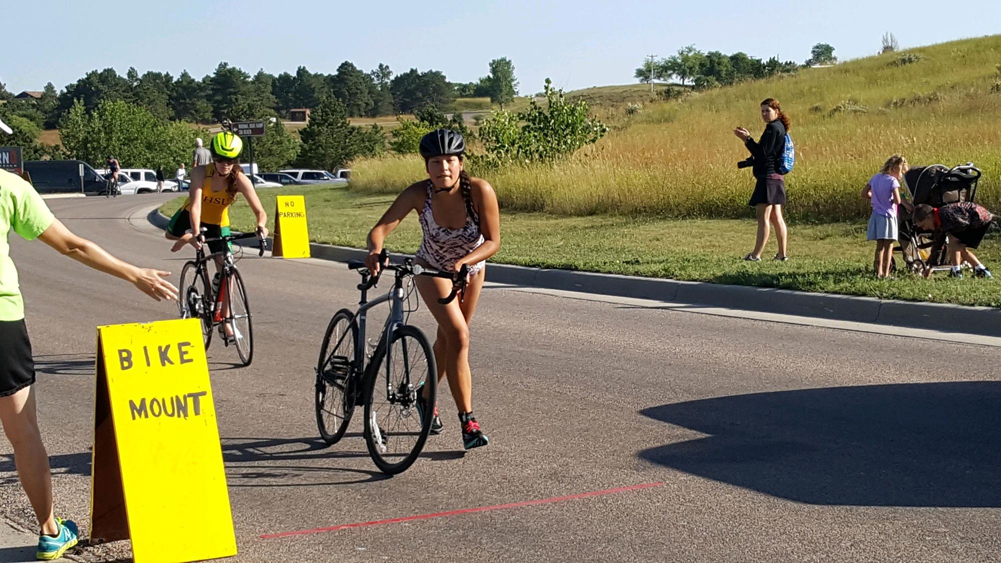 MSU-Billings freshman Madisan Chavez (Crow Tribe) finished fifth in the Southern Hills Triathlon on Saturday.