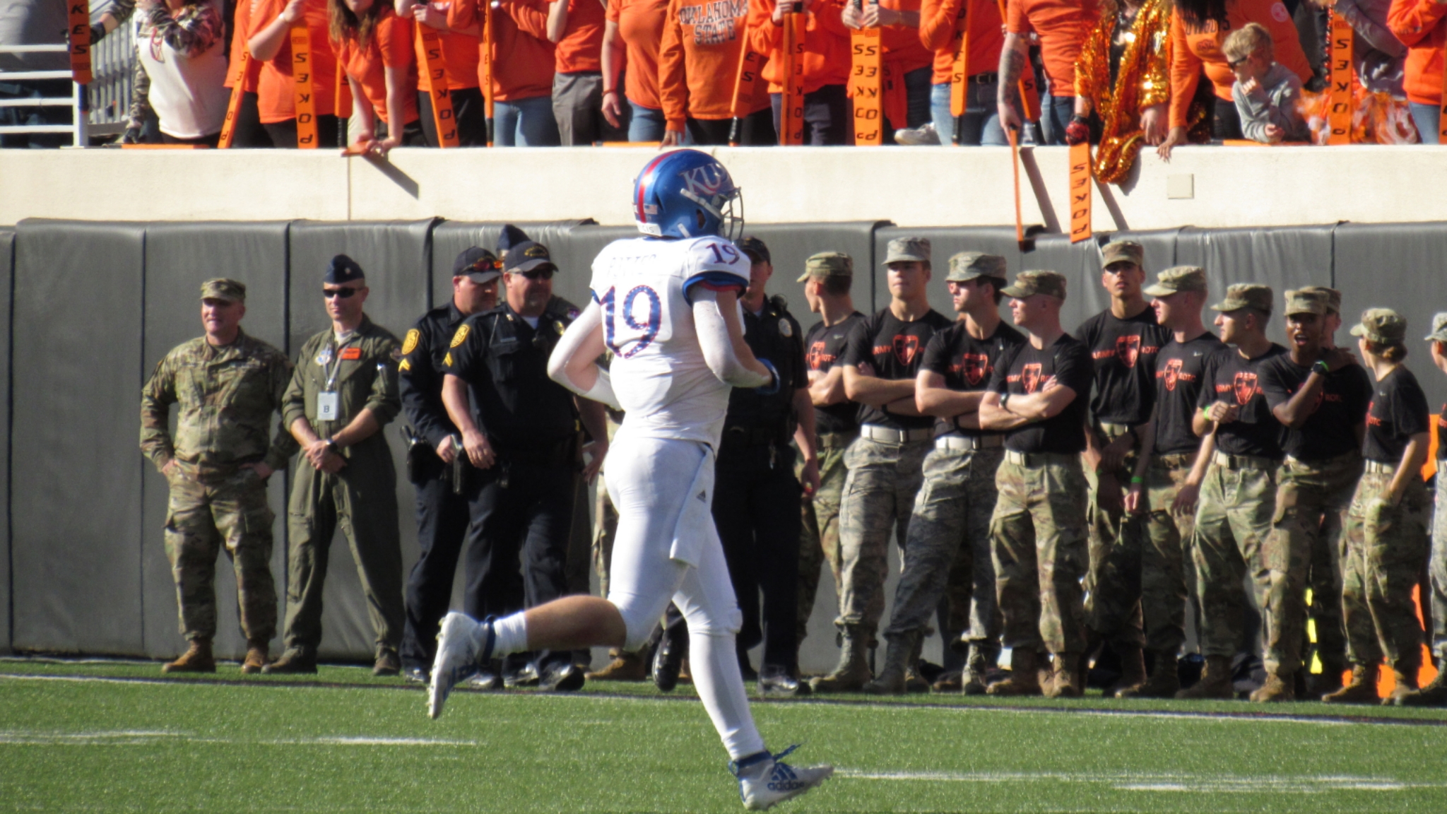 It was a Homecoming game for Jayhawks’ Gavin Potter (Mvskoke) versus Oklahoma State