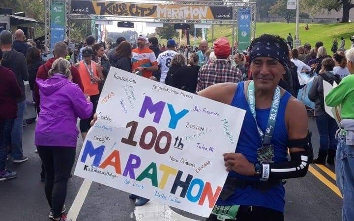 Marlon Onco (Kiowa/Comanche): Reached Goal of 100 Marathons In 23 States And Started A New Goal