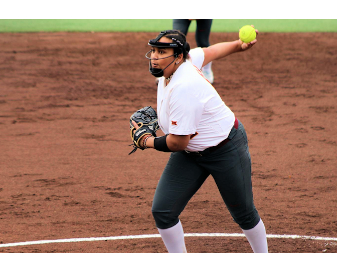 Freshman Karlie Charles (Chickasaw) made her collegiate debut in the circle for the Iowa State Cyclones
