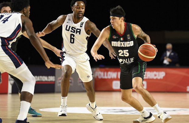 Luke Martinez (Chippewa) Scores 17 Points for Mexico who fall to the United States, 78-94