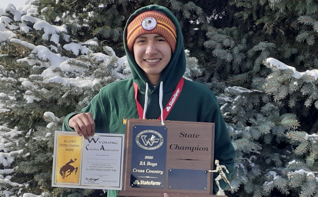 Al Spotted (Crow): All-State Runner on the Tongue River HS 2020 WY Class 2A State Cross Country Championship Team