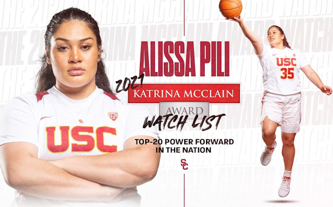 Alissa Pili (Inupiaq) Named To Katrina McClain Award Watch List