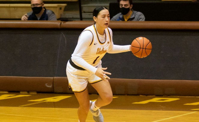 Grace White (Ojibwe/Sioux) Had Team High 7 assists and added 13 Points for Valpo who Fall to Wisconsin