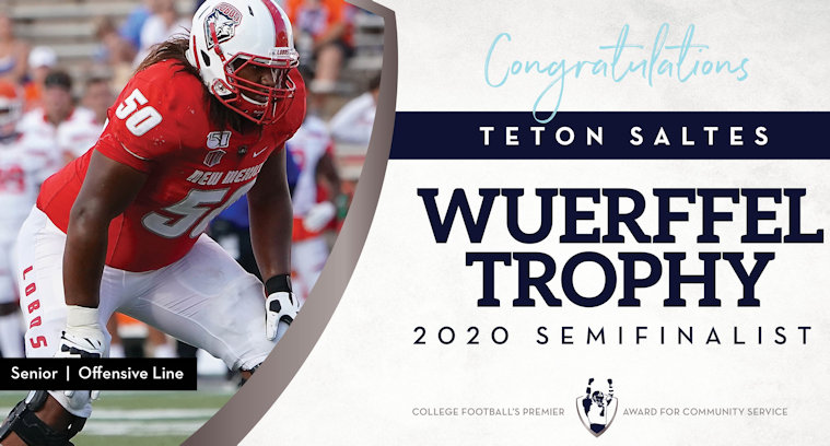 UNM Senior Teton Saltes (Oglala Lakota) named a 2020 Wuerffel Trophy semifinalist