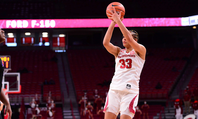 Chelsea Dungee (Cherokee) Scores 22 Points for Razorbacks who fall to No. 4 South Carolina